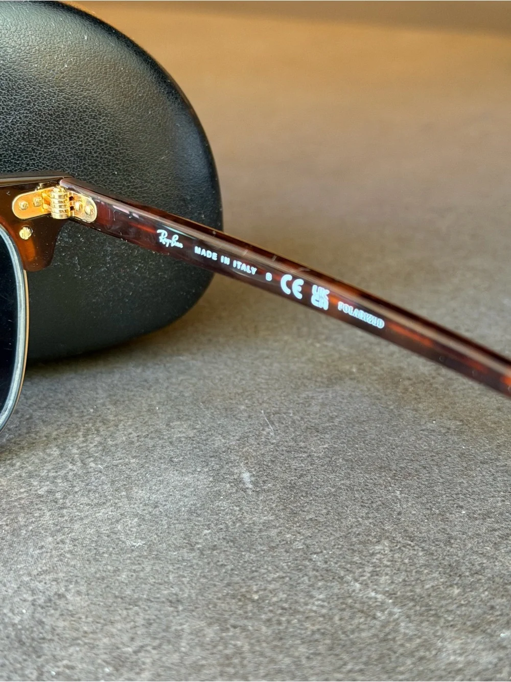 Ray-Ban Clubmaster Polarized Sunglasses - Tortoise Frame RX lenses